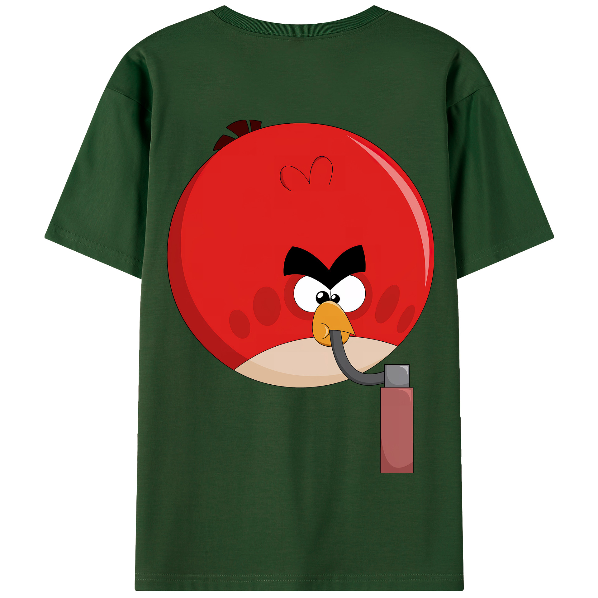 （画像用） Angry Birds アングリーバード 綿100％半袖Tシャツ（背面プリント）
